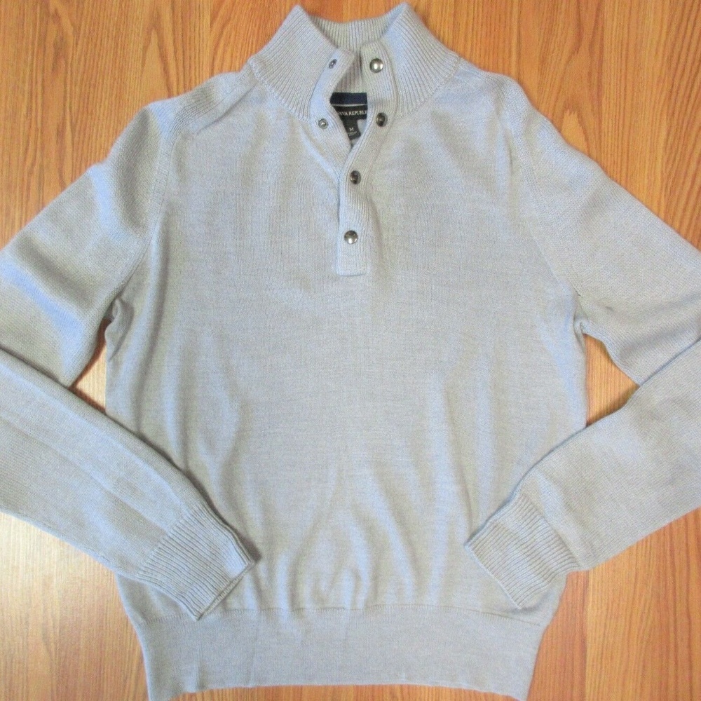 BANANA REPUBLIC Mens WOOL/ACRYLIC BLEND POLO - Picture 1 of 3